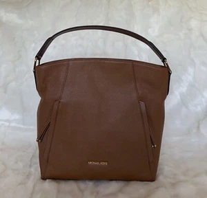 Michael Kors Evie Large Leather Hobo Shoulder Bag + dust bag (Luggage) - Picture 1 of 9