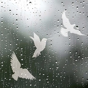 16 Pieces Window Decals to Prevent Bird Strikes, Hummingbird Anti Collision Wind - Picture 1 of 6