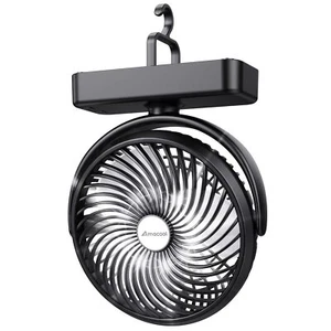 10000mah Battery Operated Camping Fan With Led Light7 Inch Usb Fan With Hanging - Picture 1 of 7