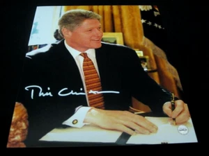 Präsident Bill Clinton handsigniert signiert 8x10 Foto mit COA - Bild 1 von 3