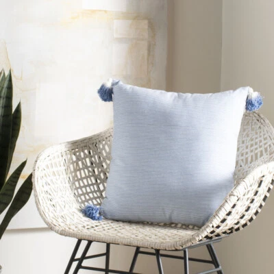 SAFAVIEH Sidney Pillow | Blue / White | - Image 1 of 4