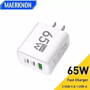 65W GaN USB C Charger Fast Charger QC3.0 Type C PD Mobile Phone Quick Charging A - Picture 1 of 15