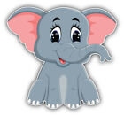 Cute Elephant Cartoon Animal Car Bumper Sticker Decal - "SIZES"