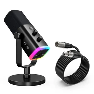FIFINE XLR/USB Dynamic Microphone for PC Gaming Streaming Podcast Recording-AM8 - Picture 1 of 7