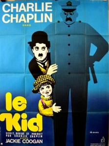 Charles Chaplin Jackie Coogan DAS KIND 1921 FRANZÖSISCHES POSTER 47x63 R - Bild 1 von 1