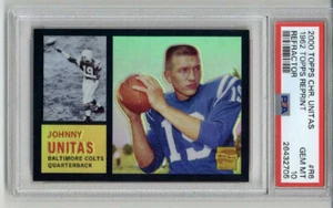 2000 TOPPS CHROME UNITAS 1962 REPRINT REFRACTOR #R6 JOHNNY UNITAS PSA 10 LOW POP - Picture 1 of 2