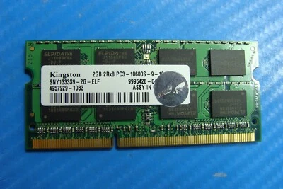 Sony PCG-71312L Kingston 2Gb 2rx8 pc3-10600s SO-DIMM Memory RAM sny1333s9-2g-elf - Image 1 of 2