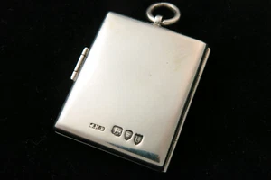 Antico dittico pieghevole vittoriano 1895 argento sterling cornice portafoto Chatelaine - Foto 1 di 23
