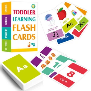 Flash Cards for Kids Alphabet Toddlers Early Learning Educational First Word ABC - Picture 1 of 12