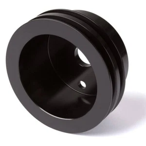 Black Crankshaft Pulley for Small Block Chevy V-Belt LWP 283 327 350 400 - Picture 1 of 3