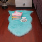Fluffy Faux Fur Sheepskin Rug Warm Furry Bedroom Carpet Washable Room Floor Mats