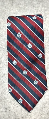 Pride of England Brier Royal Airforce logo Striped Tie made For Harry Hoelschers - Image 1 of 4