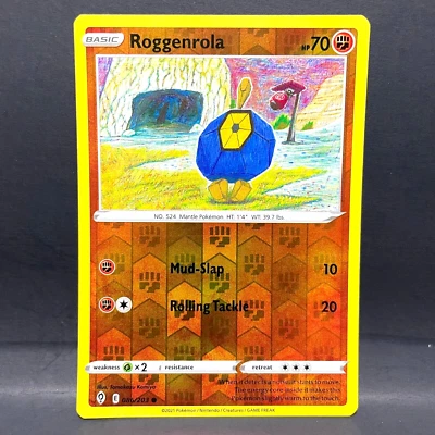 2021 POKEMON EVOLVING SKIES ROGGENROLA 086/203 REVERSE HOLO (COMMON) - Image 1 of 2