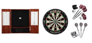 Bristle Dartboard + Steel Tip Cabinet + Blitz 95% Tungsten Darts Sets - Picture 1 of 1