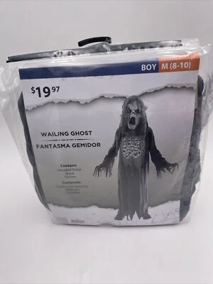 Disfraz de Halloween de monstruo muerto caminante zombi fantasma llorón gris para niños M 8-10 Foto 1 de 4