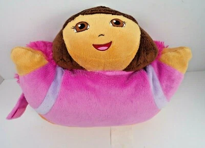 2011 Dora The Explorer Pillow Pets Pee Wee Plush Backpack Nickelodeon 12" - Image 1 of 4