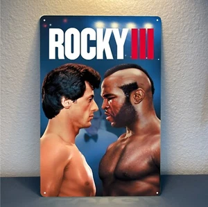 Rocky 3 Sylvester Stallone Boxing Movie Metal Poster Tin Sign - 20x30cm Plate - Picture 1 of 5
