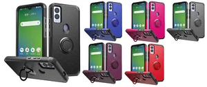 For Cricket Magic 5G 2023 Slim ShockProof Hybrid Ring Stand Case Phone Cover - Picture 1 of 23