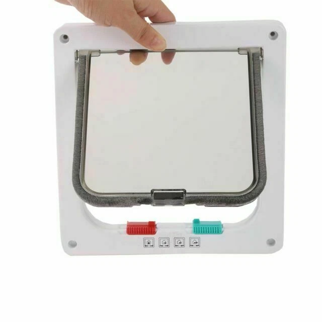TC-Home 4-Way Cat Locking Flap Door - White