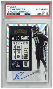 DEEJAY DALLAS SIGNED AUTOGRAPH 2020 PANINI CONTENDERS  SLABBED CARD PSA DNA - Picture 1 of 2