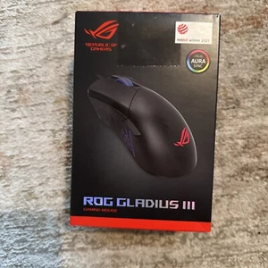 ASUS ROG Gladius III Wired Gaming Mouse Tuned 19000 DPI Sensor - Picture 1 of 2