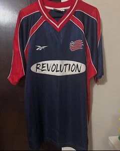 Vintage Reebok 1998-1999 MLS New England Revolution Soccer Jersey Size Mens L - Picture 1 of 3