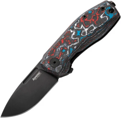 LionSTEEL Nano Framelock Nebula CF & Titanium Folding Pocket Knife NA01NB - Image 1 of 2