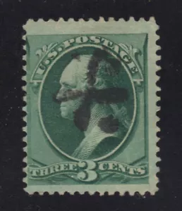 US #184 Banknote 3c Washington SOTN Unlisted Skull & Crossbones Fancy Cancel - Bild 1 von 2