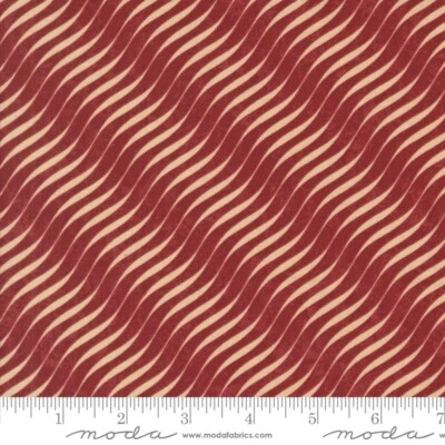 A Vintage Christmas Red Candy Stripes Kansas Troubles Moda Half Yard - Image 1 of 2