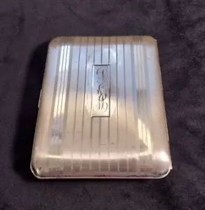 Vintage Art Deco 1920s Elgin USA Sterling Silver Cigarette Case Wallet "WFL" 925 - Picture 1 of 12