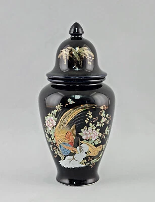 a-9340112 Porzellan Deckelvase Fasane Kobaltblau  Selection Qualité H30,5cm - Bild 1 von 3