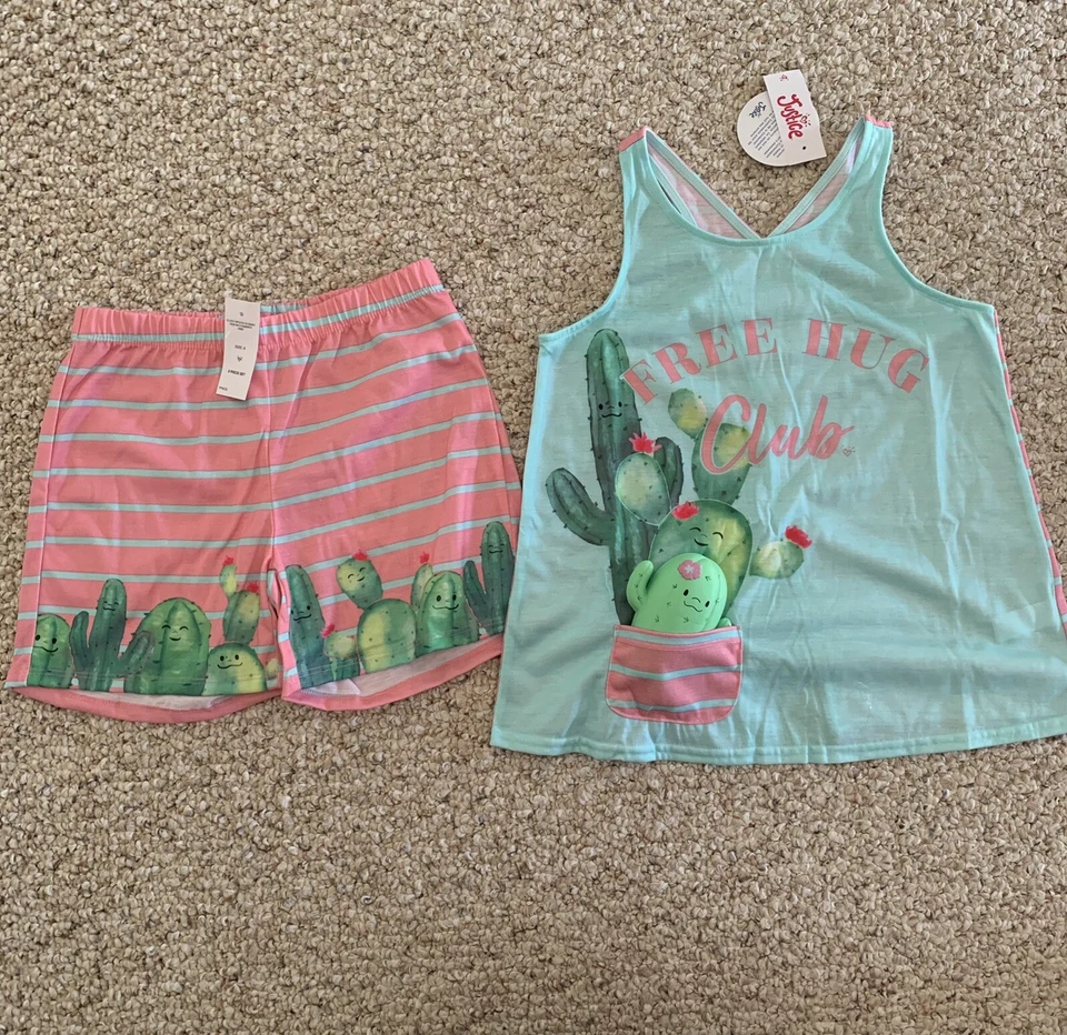 Justice Girls Living My Best Life Tie Dye Pajama Set & Squishy Size 8