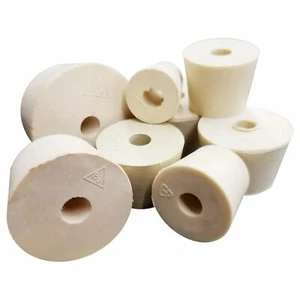 Size #7.5 Drilled Rubber Gum Stopper Fermentation Home Beer Brewing Wine Making - Picture 1 of 1