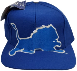 Vintage Detroit Lions Snapback Oversize Logo Flat Bill - Picture 1 of 3