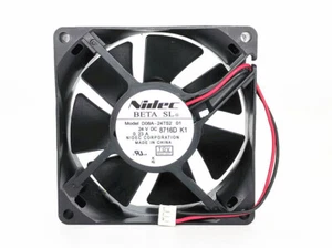 Original Nidec D08A-24TS2 01 DC 24V 0.23A 80mmX25mm 2-Pin Inverter Cooling Fan - Picture 1 of 5