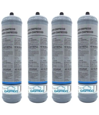 EUROTRE 4 BOMBOLE CARTUCCE AZOTO DA 1 LT. UTILIZZABILE PER PRESSATURA LAVAGGIO IMPIANTI