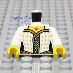 LEGO Female Queen WHITE MINIFIG TORSO - Castle Princess Girl Corset Dress Upper - Picture 1 of 7