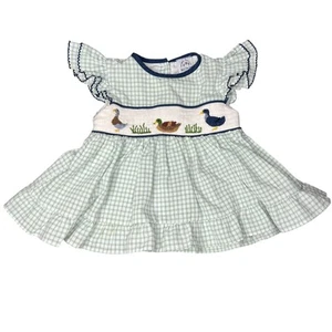 Lily And Rose Smocks Girls 2T Dress Embroidered Ducks Cotton Summer Dress - Picture 1 of 6