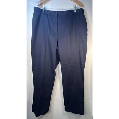 Lands’ End Azul Marino Caquis Mujer 18W Ajuste 3 Pantalones 38 * 30 Cintura Elástica Bolsillo Trasero Foto 1 de 4