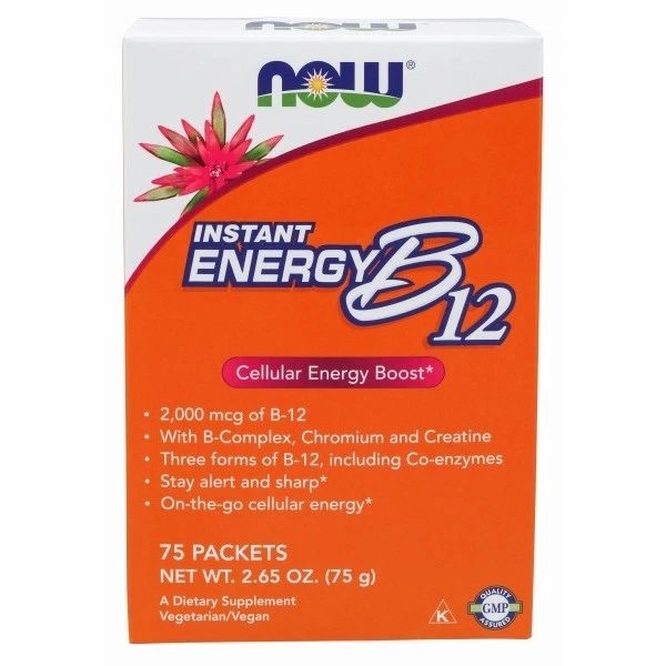 Instant Energy B-12 75 paquetes 2.000 Mcg de Now Foods Foto 1 de 1