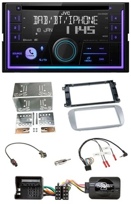 JVC Lenkrad USB 2DIN DAB Bluetooth CD Autoradio für Ford Mondeo S-Max 07-14 Prof - Bild 1 von 4