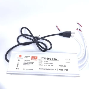 LED Driver 300W 12V UL Listed Transformer, Waterproof IP67 Power Supply, 100-... - Picture 1 of 4
