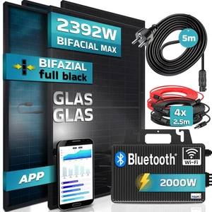 SUNNIVA® Balkonkraftwerk 1840W/2000W Solaranlage TSUN BIFAZIAL FULLBLACK - Bild 1 von 15