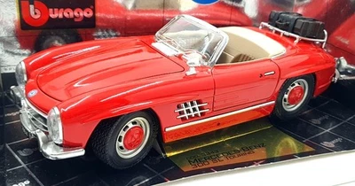 Burago 1/18 Scale 3343 - 1957 Mercedes Benz 300SL Touring Red w/ Dk. Brown Case - Image 1 of 4