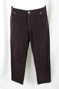 Brunello Cucinelli Men's Dark Brown Mid Rise Corduroy Jeans IT 52 US 40 - Picture 1 of 4