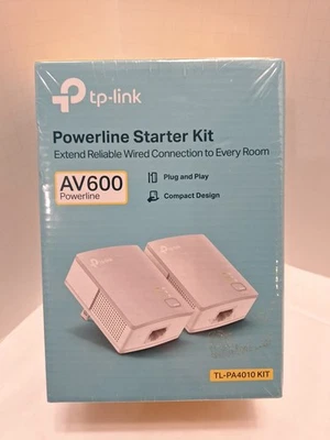 TP-Link TL-PA4010 KIT AV600 Powerlink Starter Kit Extensor de Red Nuevo Sellado Foto 1 de 4