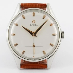 SPECIAL OMEGA REF 2505 GREAT DIAL SWISS MANUAL WIND GENTS JUMBO SIZE WATCH WORKS - Picture 1 of 1