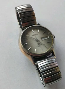 Vintage Seiko SQ Quartz 4004 Herren Tag/Datum Uhr neue Batterie - Bild 1 von 3