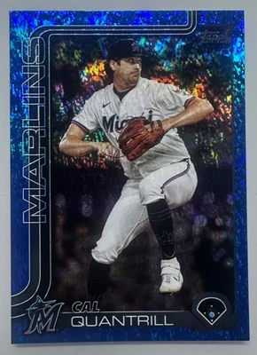2025 Topps Update Cal Quantrill Blue Holo Foil /150 #US-151 Marlins - Image 1 of 3