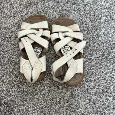 White Toddler Size 6 Salt Water Sandals - Image 1 of 4